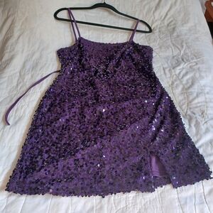 Wild Fable Target NWT Purple Sequin Slip Mini Dress Women's Size Medium